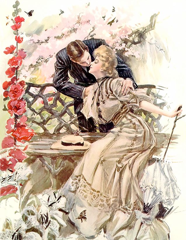 Springtime Romance by Harrison Fisher